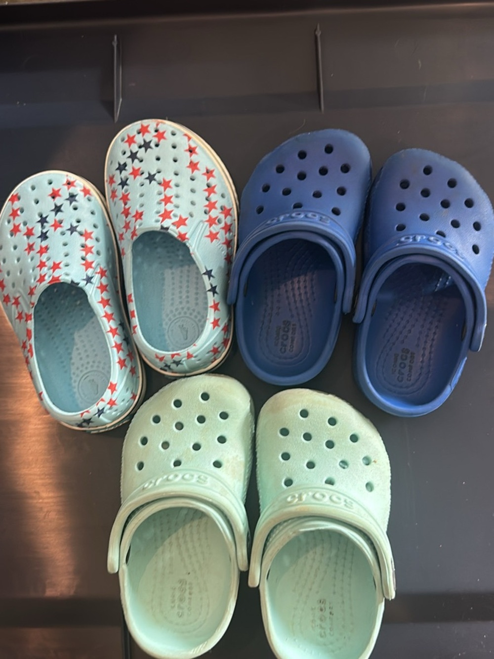 Crocs & Natives Kids Classic Clogs - Blue, Light Green & Star Pattern